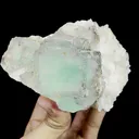 Natural Green Purple Edge Fluorite and Calcite Mineral Specimen,High Quality Specimen,YAO GANG XIAN,HUNAN,CHINA(125*73*77mm) - image 1
