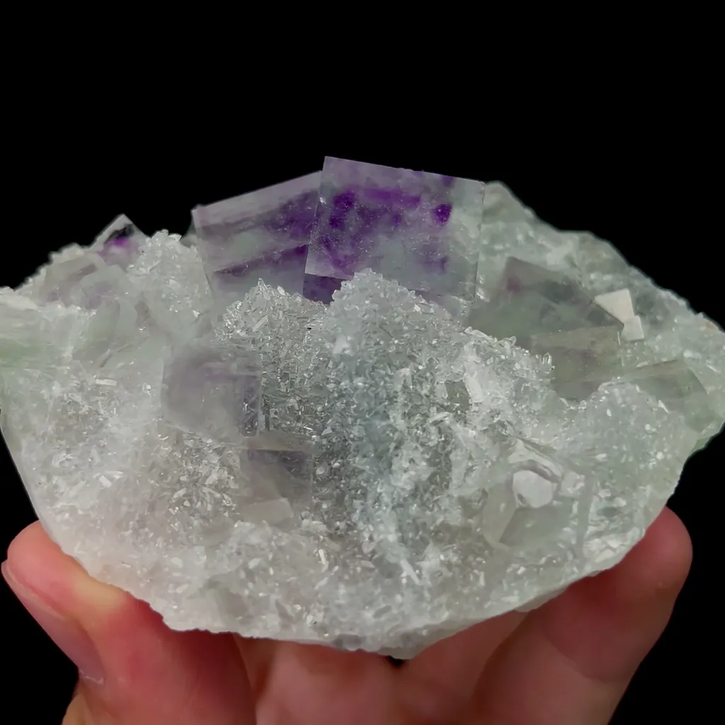 Natural Green Purple Fluorite and Crystal Mineral Specimen,High Quality Specimen,ZHEJIANG,CHINA(87*66*34mm) - image 3