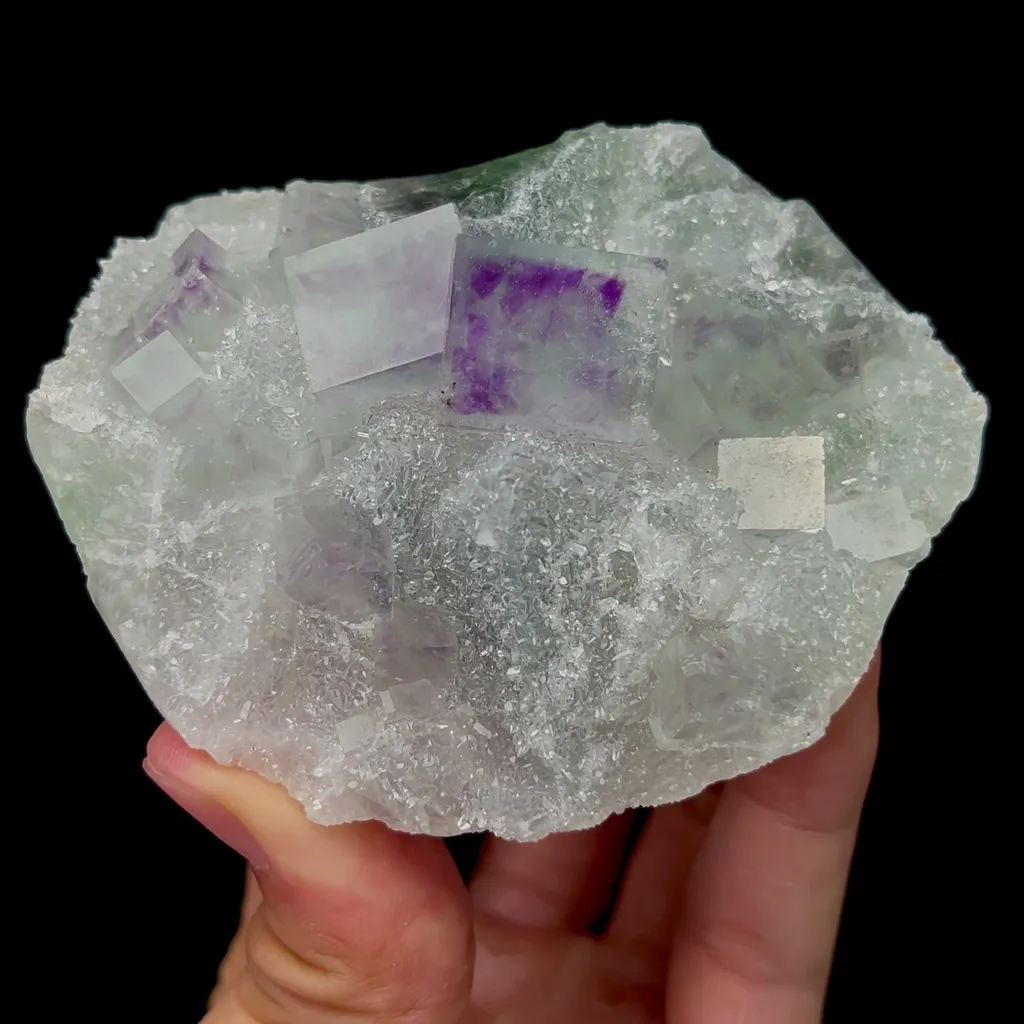 Natural Green Purple Fluorite and Crystal Mineral Specimen,High Quality Specimen,ZHEJIANG,CHINA(87*66*34mm) - image 4
