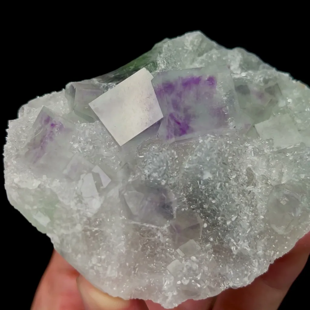 Natural Green Purple Fluorite and Crystal Mineral Specimen,High Quality Specimen,ZHEJIANG,CHINA(87*66*34mm) - image 2