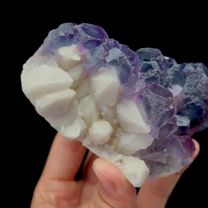 Natural Green Purple Fluorite and Crystal,Candle Crystal Mineral Specimen:NEIMENGGU (120*70*50mm) - image 2