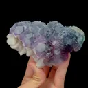 Natural Green Purple Fluorite and Crystal,Candle Crystal Mineral Specimen:NEIMENGGU (120*70*50mm) - image 1