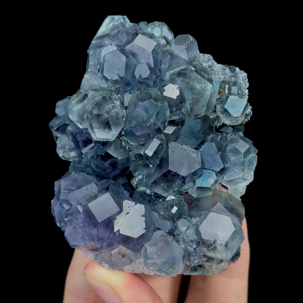 Natural Green Purple Fluorite Mineral Specimen,High Quality Specimen,FUJIAN,CHINA(82*64*30mm) image
