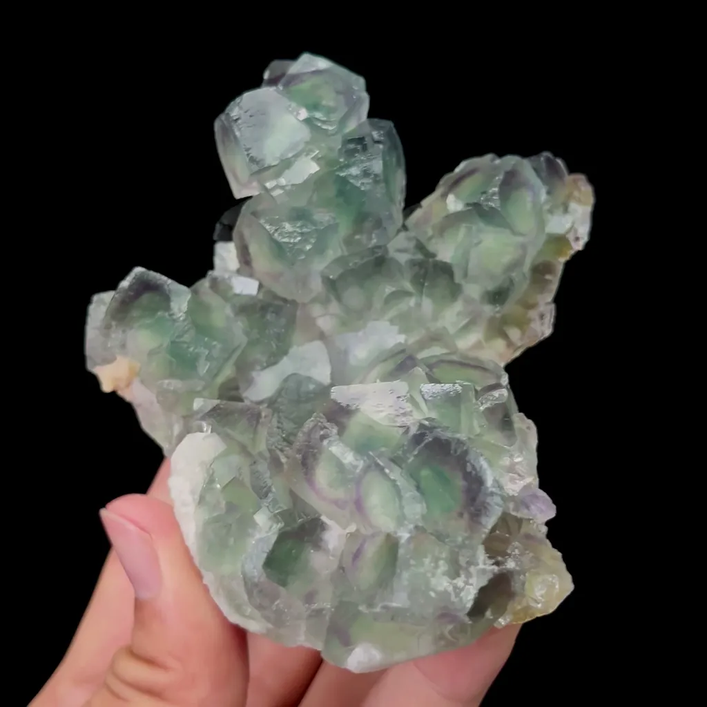 Natural Green Purple Fluorite Mineral Specimen,High Quality Specimen,HUANGGANG LIANG,INNER MONGOLIA,CHINA(94*96*54mm) - image 2