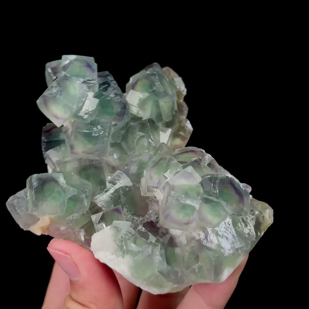 Natural Green Purple Fluorite Mineral Specimen,High Quality Specimen,HUANGGANG LIANG,INNER MONGOLIA,CHINA(94*96*54mm) - image 3