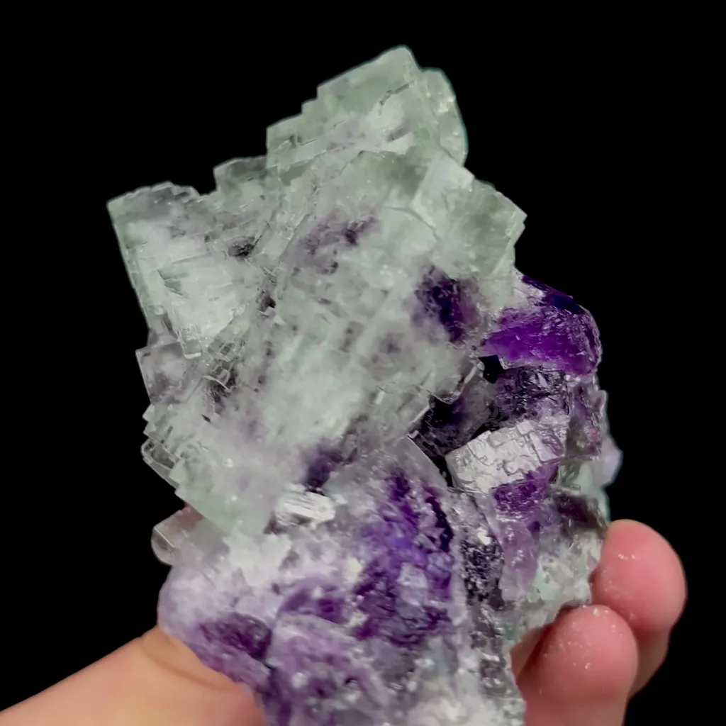 Natural Green Purple Fluorite Mineral Specimen,High Quality Specimen,XIANGHUALING,HUNAN,CHINA(108*76*52mm) - image 2