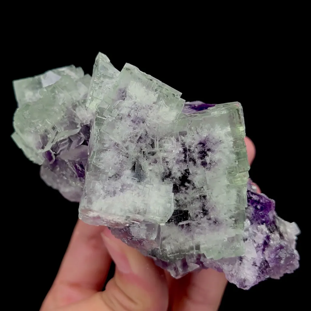 Natural Green Purple Fluorite Mineral Specimen,High Quality Specimen,XIANGHUALING,HUNAN,CHINA(108*76*52mm) - image 4