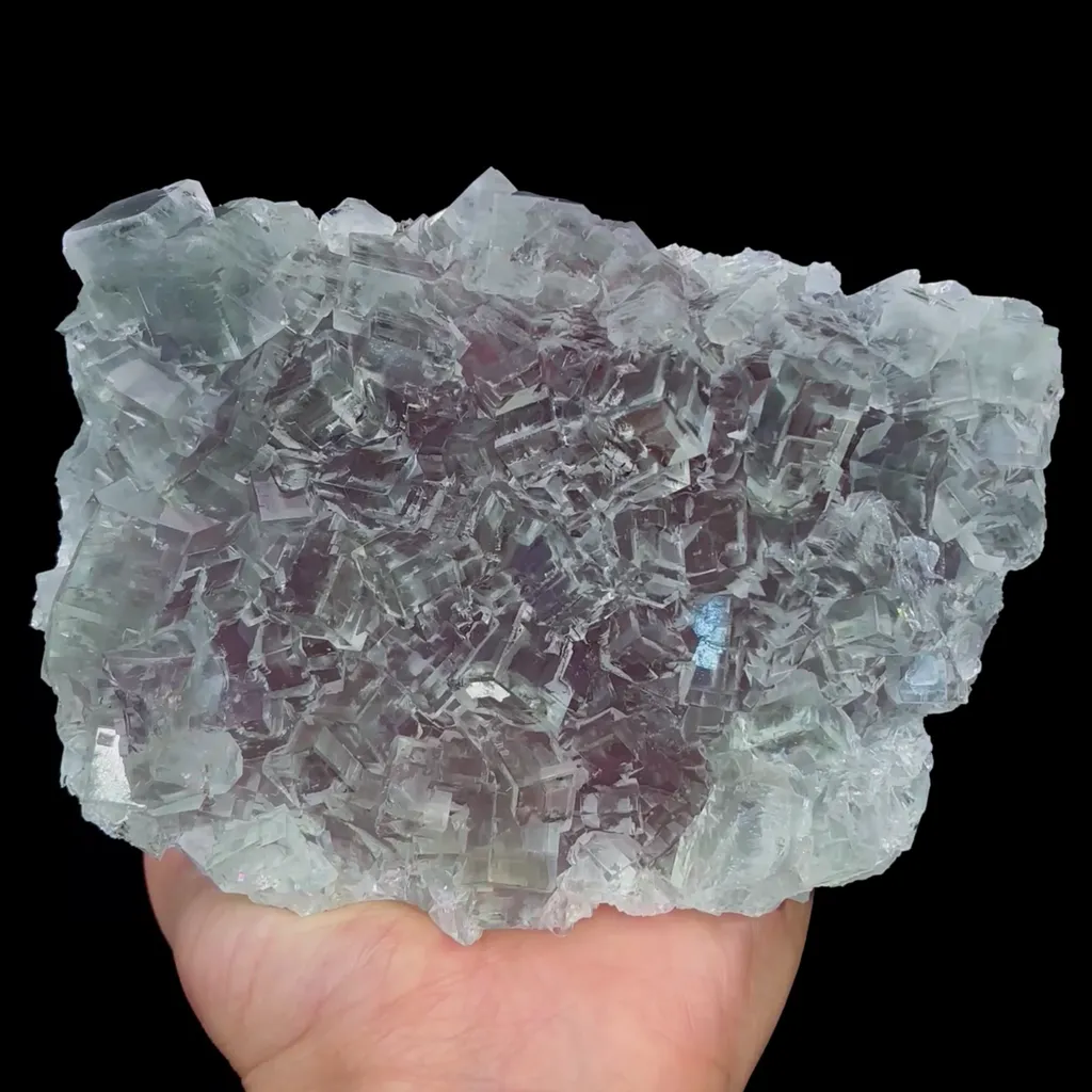 Natural Green Purple Fluorite Mineral Specimen,High Quality Specimen,ZHEJIANG,CHINA(143*107*50mm) image