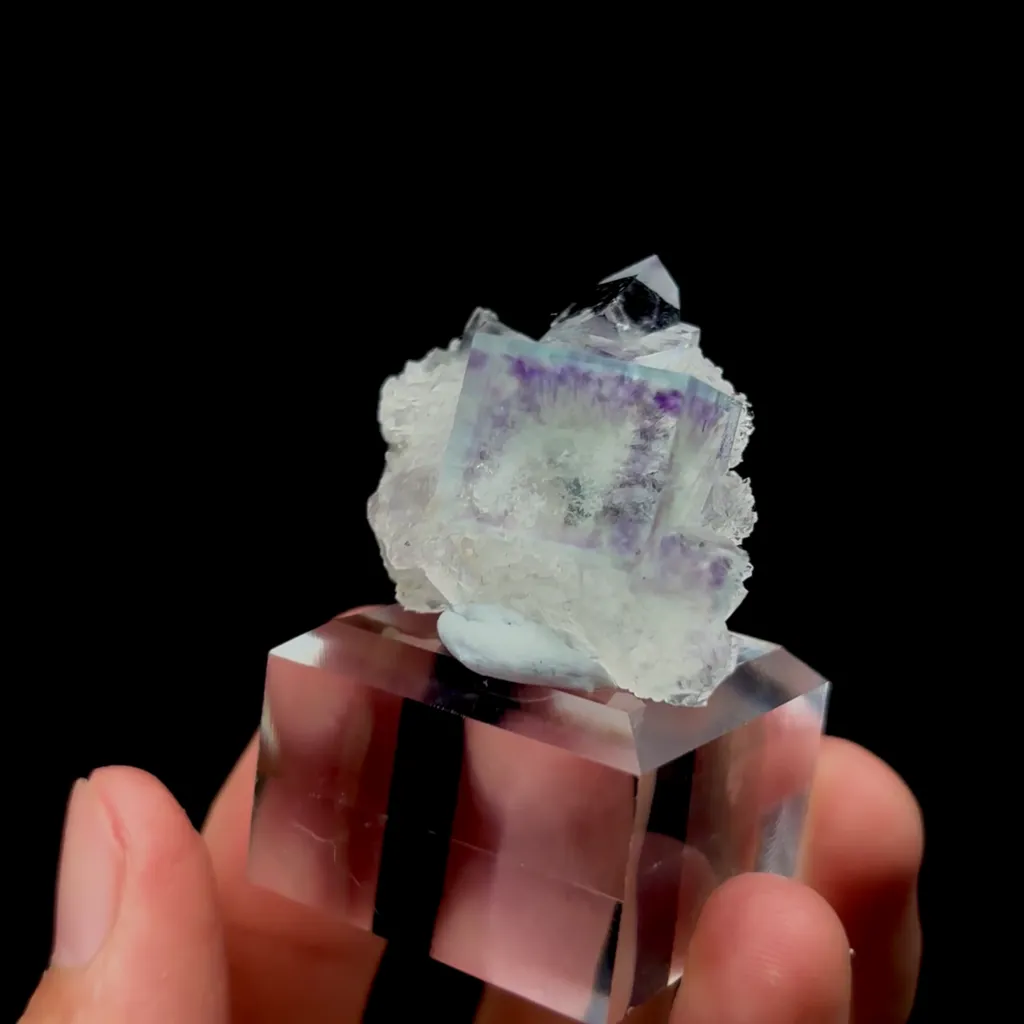 Natural Green Purple Fluorite Mineral Specimen,High Quality Specimen,ZHEJIANG,CHINA(40*31*18mm) - image 3