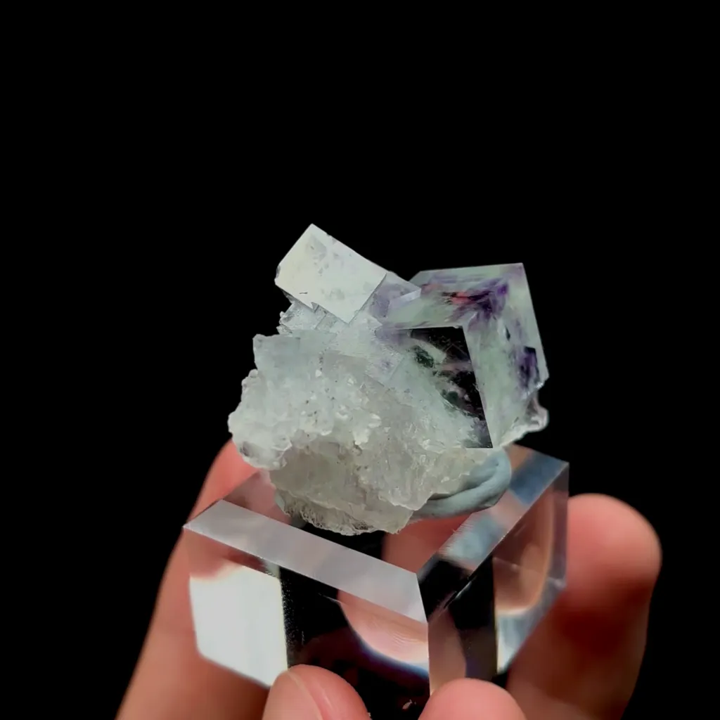 Natural Green Purple Fluorite Mineral Specimen,High Quality Specimen,ZHEJIANG,CHINA(40*31*18mm) - image 4