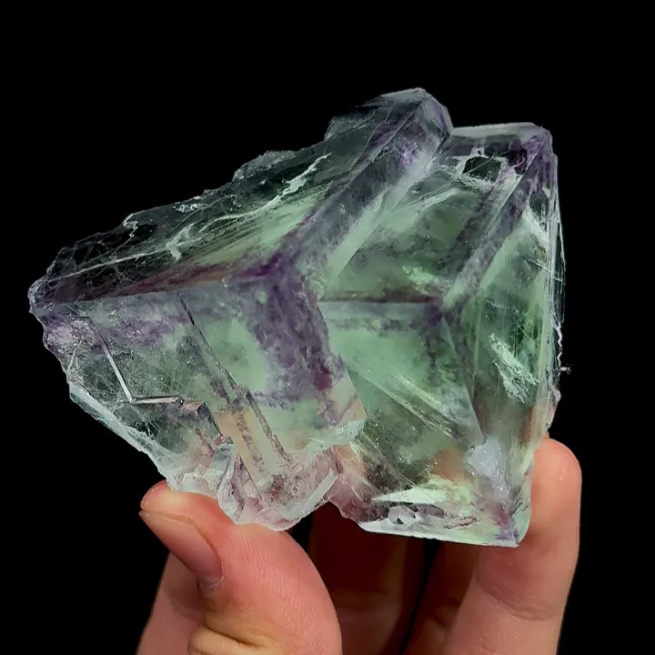 Natural Green Purple Fluorite, Mineral Specimen:Zhejiang,China (75*60*40MM) - image 5