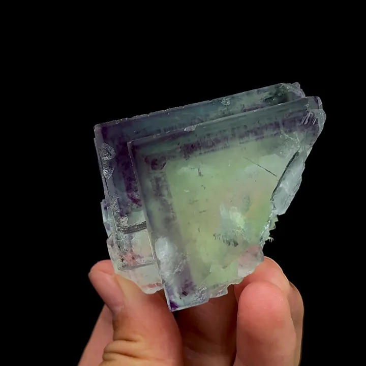 Natural Green Purple Fluorite, Mineral Specimen:Zhejiang,China (75*60*40MM) - image 3