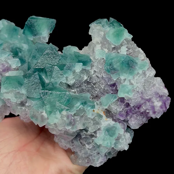 Natural Green Purple Fluorite,Octahedron Mineral Specimen:ZHEJIANG (180*50*120mm) - image 2