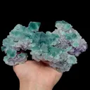 Natural Green Purple Fluorite,Octahedron Mineral Specimen:ZHEJIANG (180*50*120mm) - image 1
