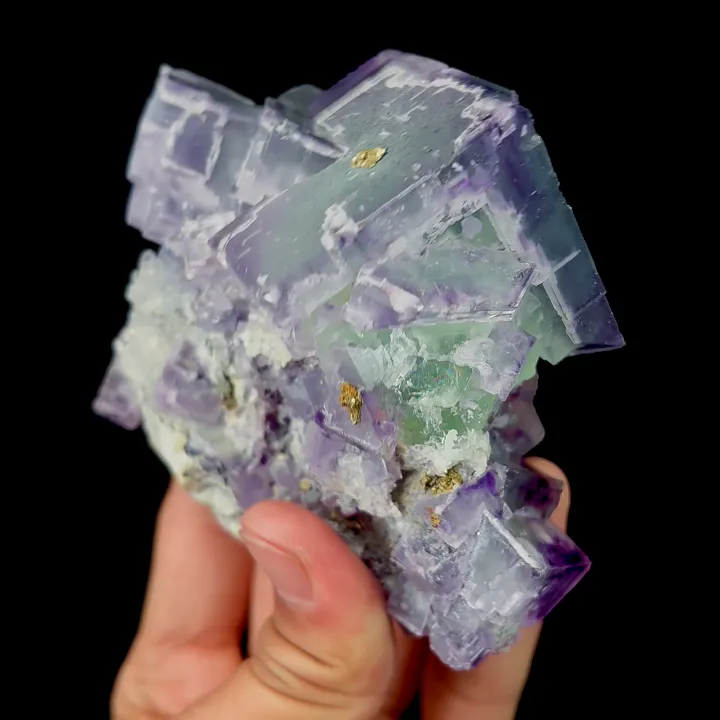 Natural Green Purple Fluorite,Window Fluorite,Cube Mineral Specimen: ZHEJIANG (100*50*90mm) - image 5