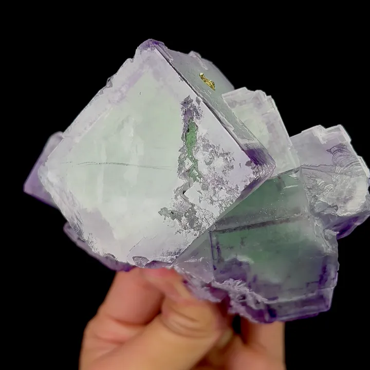 Natural Green Purple Fluorite,Window Fluorite,Cube Mineral Specimen: ZHEJIANG (100*50*90mm) - image 2