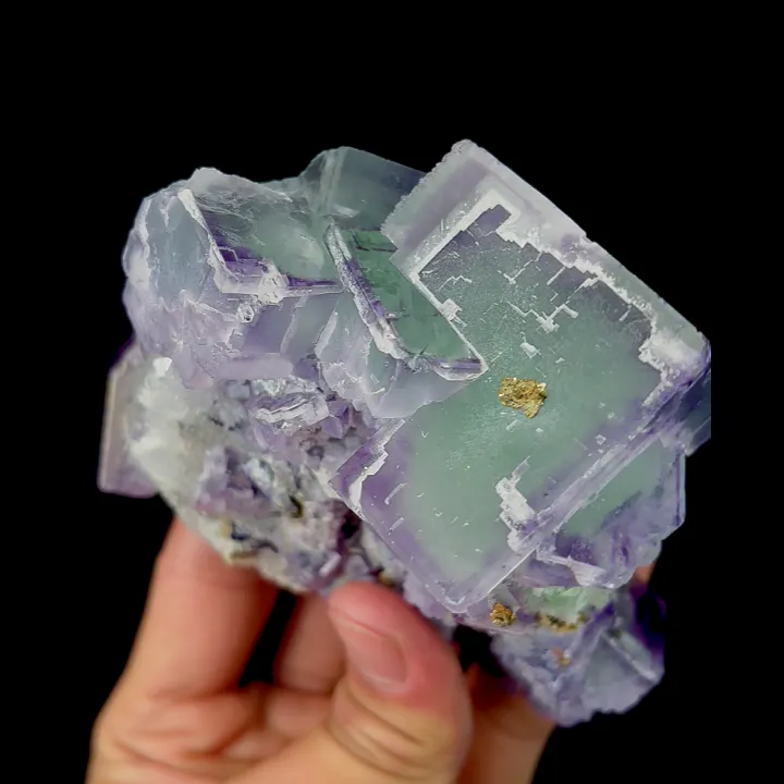 Natural Green Purple Fluorite,Window Fluorite,Cube Mineral Specimen: ZHEJIANG (100*50*90mm) - image 6