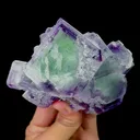 Natural Green Purple Fluorite,Window Fluorite,Cube Mineral Specimen: ZHEJIANG (100*50*90mm) - image 1