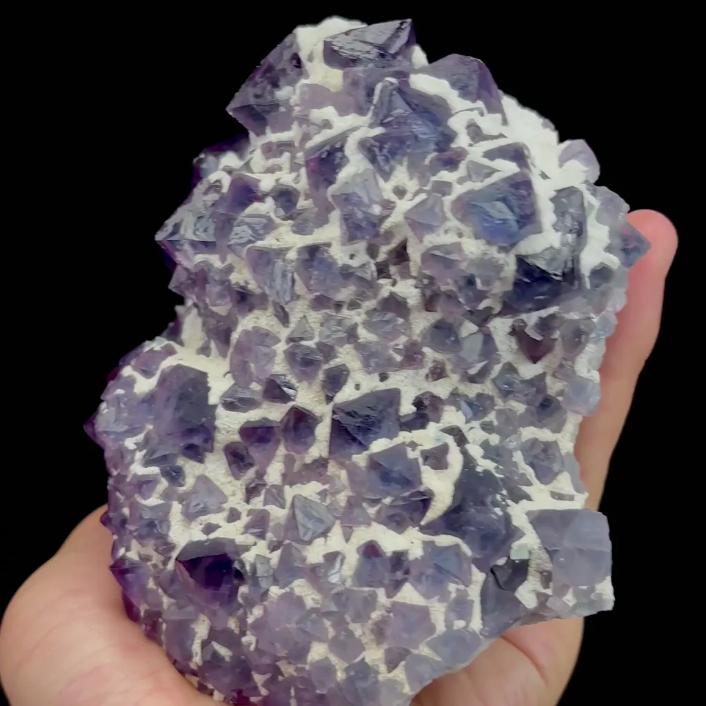 Natural Green Purple Octahedral Fluorite Mineral Specimen,High Quality Specimen,ZHEJIANG,CHINA(104*108*55mm) - image 3