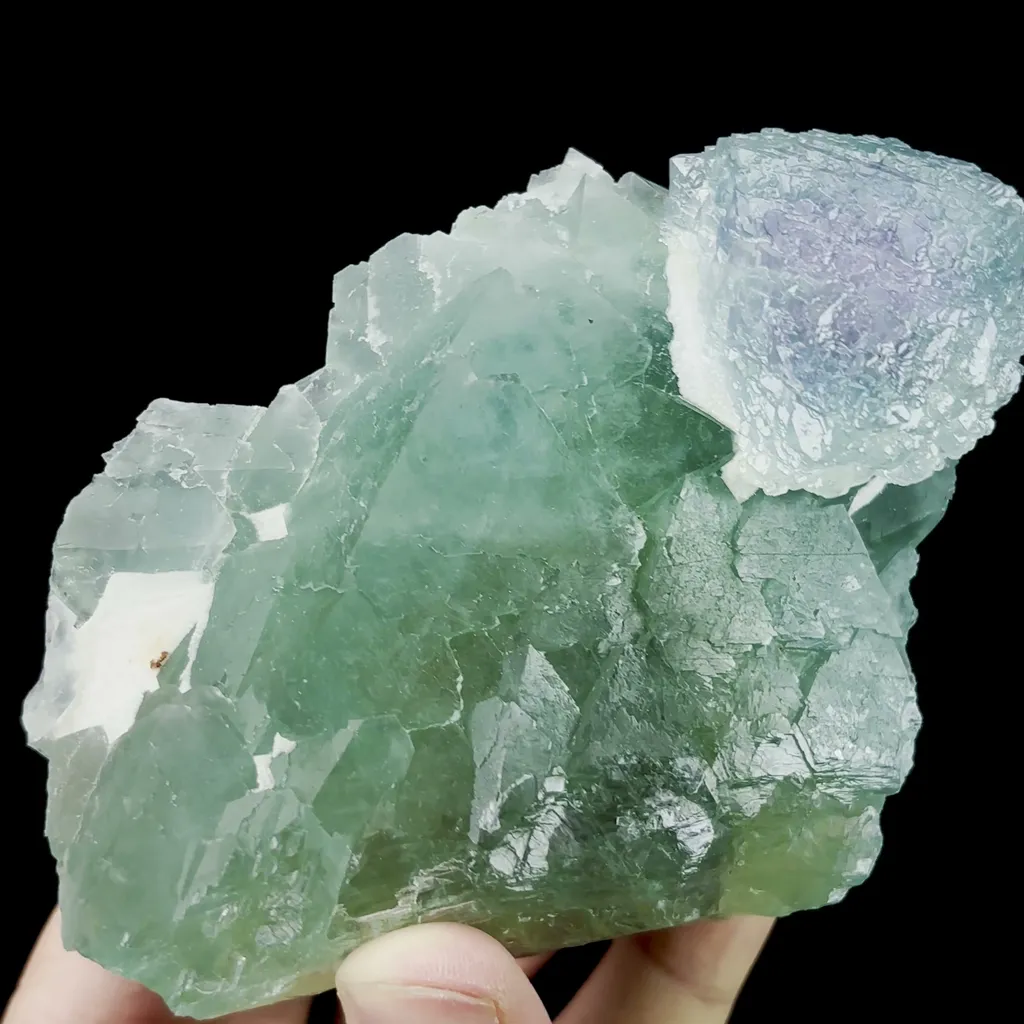 Natural Green Purple Octahedral Fluorite Mineral Specimen,High Quality Specimen,ZHEJIANG,CHINA(110*79*50mm) - image 3