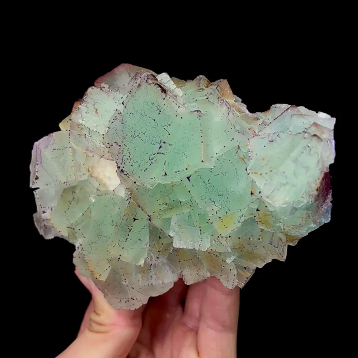 Natural Green Purple Pattern Fluorite, Mineral Specimen: Guizhou,China (130*105*55MM) - image 3