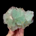 Natural Green Purple Pattern Fluorite, Mineral Specimen: Guizhou,China (130*105*55MM) - image 3