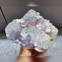 Natural Green Purple Patterned Fluorite comes from Guizhou,China 105*90*40MM - image 1