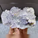 Natural Green Purple Patterned Fluorite comes from Guizhou,China 105*90*40MM - image 2