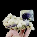 Natural Green Purple Phantom Fluorite and Calcite Mineral Specimen,High Quality Specimen,YINDU,INNER MONGOLIA,CHINA(99*66*43mm) - image 1