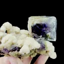 Natural Green Purple Phantom Fluorite and Calcite Mineral Specimen,High Quality Specimen,YINDU,INNER MONGOLIA,CHINA(99*66*43mm) - image 3