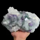 Natural Green Purple Phantom Fluorite and Clear Quartz, Mineral Specimen:Zhejiang,China (190*140*60MM) - image 5