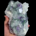 Natural Green Purple Phantom Fluorite and Clear Quartz, Mineral Specimen:Zhejiang,China (190*140*60MM) - image 4