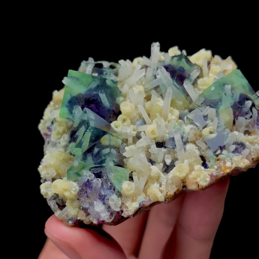 Natural Green Purple Phantom Fluorite and Crystal Mineral Specimen,High Quality Specimen,YINDU,INNER MONGOLIA,CHINA(74*57*33mm) - image 5