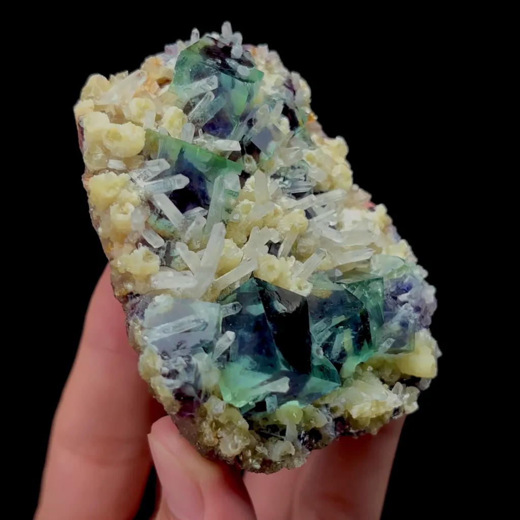 Natural Green Purple Phantom Fluorite and Crystal Mineral Specimen,High Quality Specimen,YINDU,INNER MONGOLIA,CHINA(74*57*33mm) - image 3