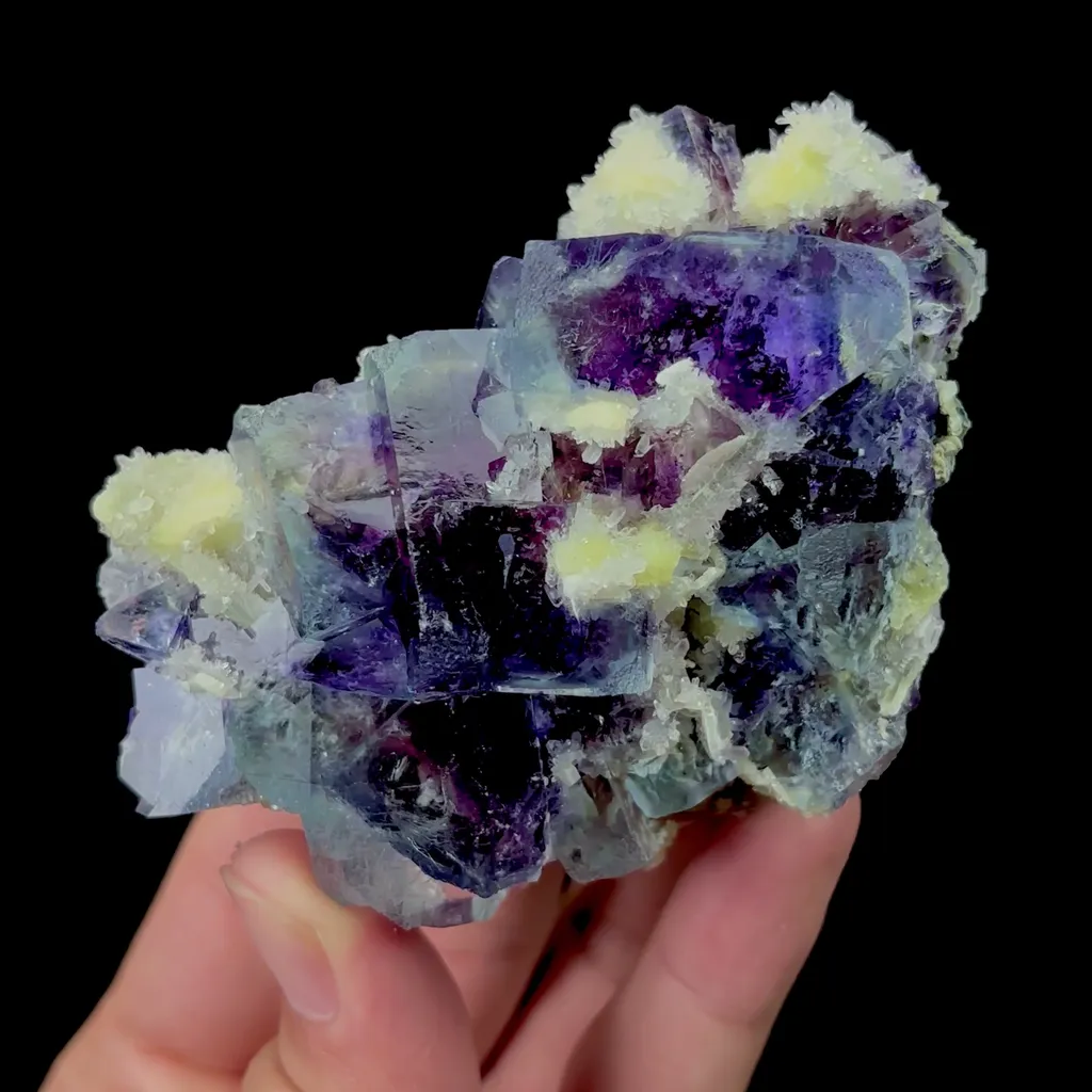 Natural Green Purple Phantom Fluorite and Mica Mineral Specimen,High Quality Specimen,YINDU,INNER MONGOLIA,CHINA(88*62*32mm) - image 4