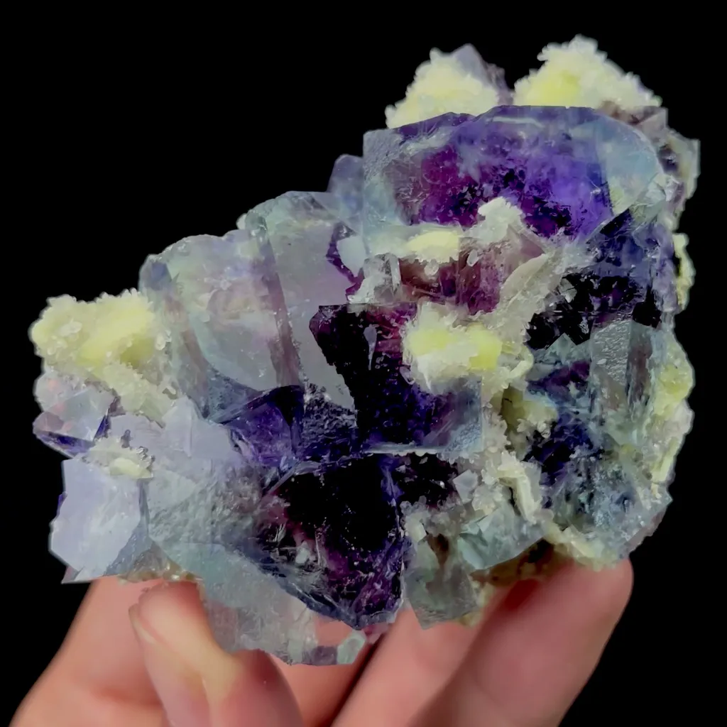 Natural Green Purple Phantom Fluorite and Mica Mineral Specimen,High Quality Specimen,YINDU,INNER MONGOLIA,CHINA(88*62*32mm) - image 3