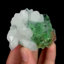 Natural Green Purple Phantom Fluorite and Quartz Cluster, Mineral Specimen:Zhejiang,China (50*70*30MM) - image 3