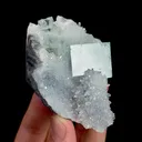 Natural Green Purple Phantom Fluorite and Quartz Cluster, Mineral Specimen:Zhejiang,China (55*75*35MM) - image 3