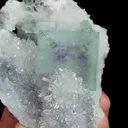 Natural Green Purple Phantom Fluorite and Quartz Cluster, Mineral Specimen:Zhejiang,China (55*75*35MM) - image 2