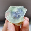 Natural Green Purple Phantom Fluorite comes from Yaogangxian,China 40*35*15MM - image 1