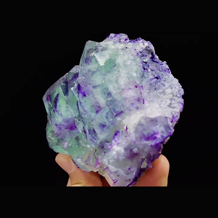 Natural Green Purple Phantom Fluorite comes from Zhejiang,China 105*80*40MM - image 4