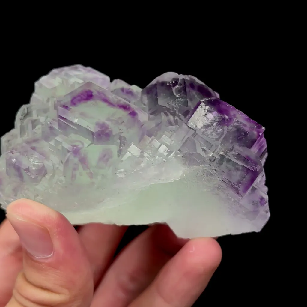 Natural Green Purple Phantom Fluorite comes from Zhejiang,China 80*55*45MM - image 3