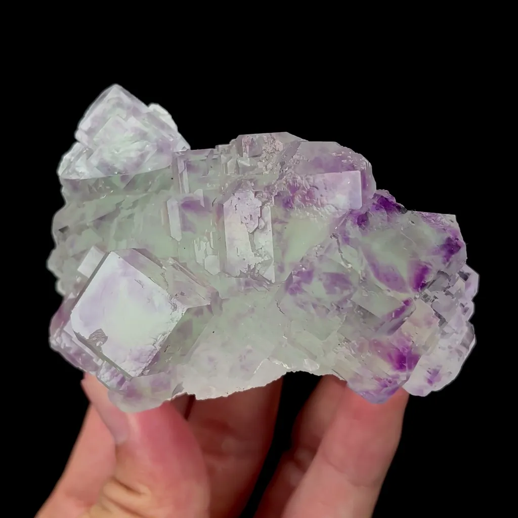 Natural Green Purple Phantom Fluorite comes from Zhejiang,China 80*55*45MM - image 4