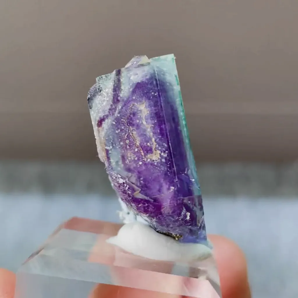 Natural Green Purple Phantom Fluorite Inner Mongolia,China 20*30*15MM - image 5