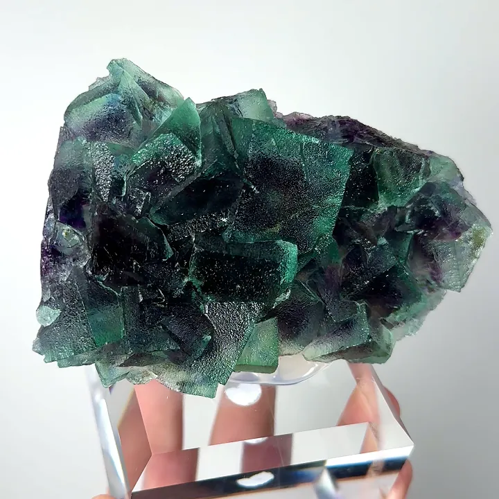 Natural Green Purple Phantom Fluorite, Mineral Specimen: Inner Mongolia,China (110*60*30MM) - image 3