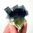 Natural Green Purple Phantom Fluorite, Mineral Specimen: Yindu,Inner Mongolia (60*55*35MM) - image 1