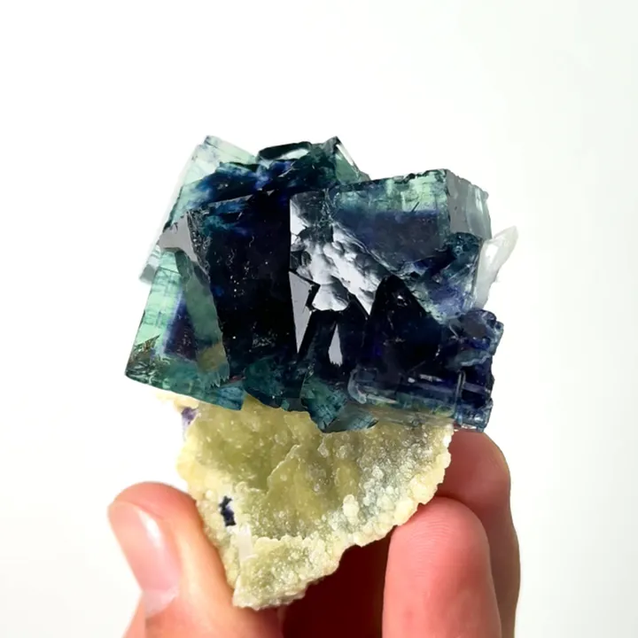 Natural Green Purple Phantom Fluorite, Mineral Specimen: Yindu,Inner Mongolia (60*55*35MM) - image 2