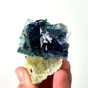 Natural Green Purple Phantom Fluorite, Mineral Specimen: Yindu,Inner Mongolia (60*55*35MM) - image 2