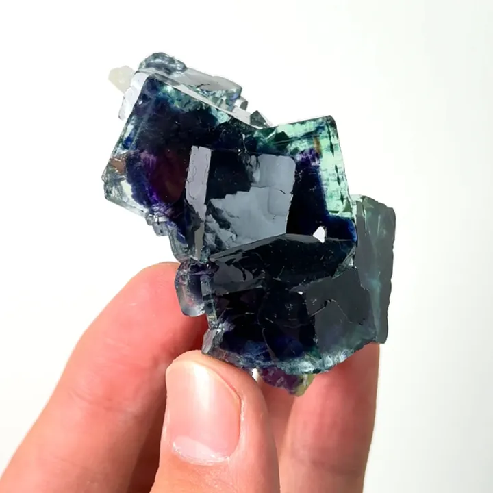 Natural Green Purple Phantom Fluorite, Mineral Specimen: Yindu,Inner Mongolia (60*55*35MM) - image 3