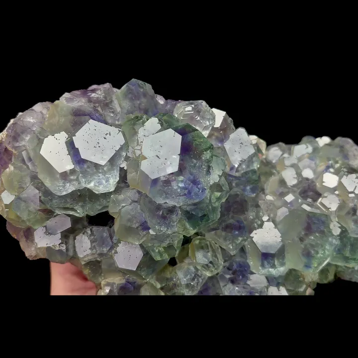 Natural Green Purple Phantom Fluorite, Mineral Specimen:Fujian,China (210*105*95MM) - image 4